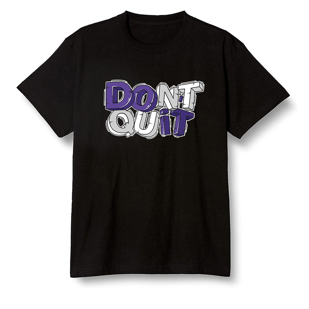 Pop Colour AJ1 Retro High OG Court Purple - Don't quit  - Black Men T-shirt