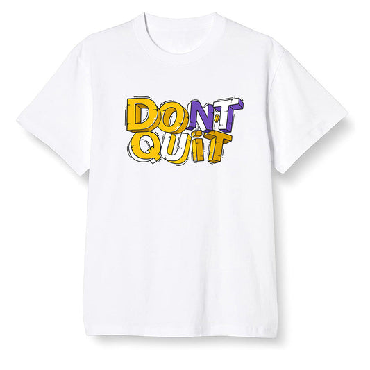 Pop Colour AJ1 Mid SE University Gold - Don't quit  - White Men T-shirt