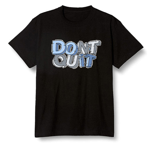 Pop Colour AJ1 Low Wolf Grey/Sail/Photon Dust/White - Don't quit  - Black Men T-shirt
