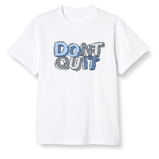 Pop Colour AJ1 Low Wolf Grey/Sail/Photon Dust/White - Don't quit  - White Men T-shirt
