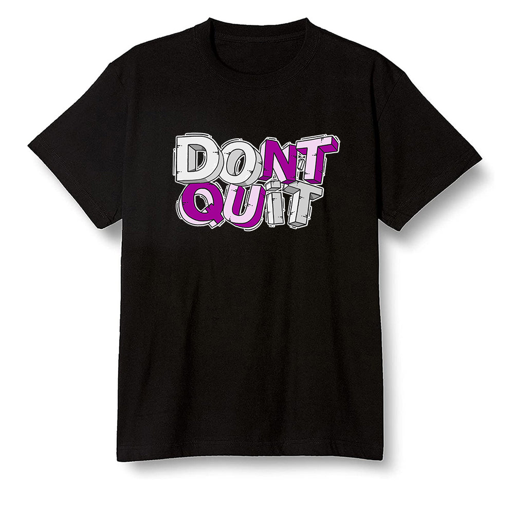 Pop Colour AJ1 Zoom Cmft Psg - Don't quit  - Black Men T-shirt