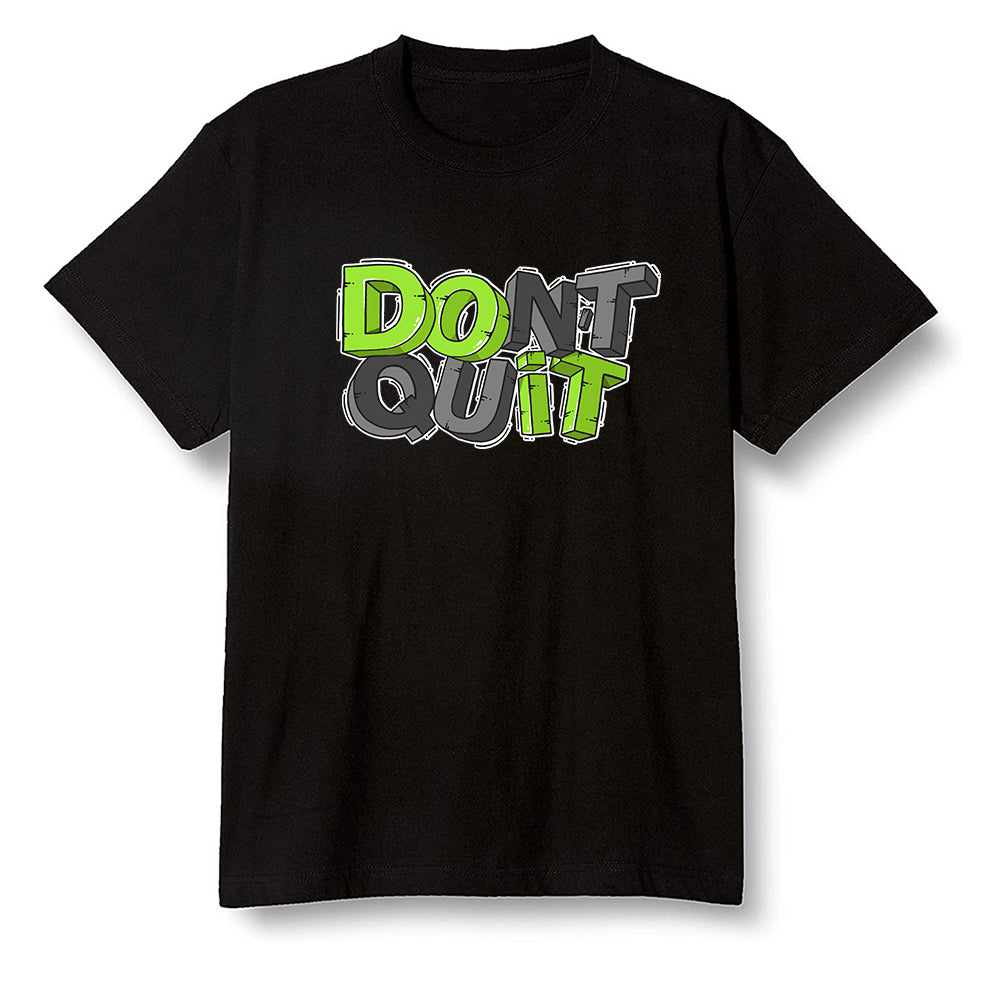 Pop Colour AJ6 Retro Electric Green - Don't quit - Black Men T-shirt