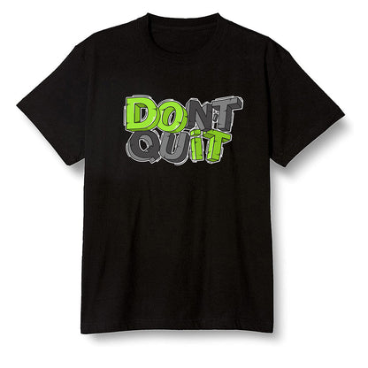Pop Colour AJ6 Retro Electric Green - Don't quit - Black Men T-shirt
