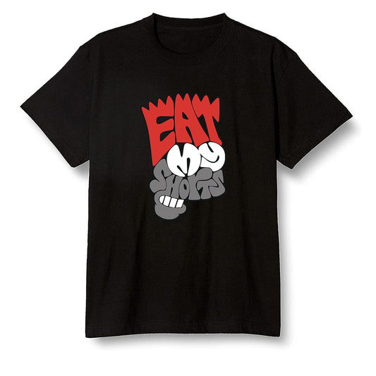 Pop Colour AJ1 Low Black Toe - Eat my shorts  - Black Men T-shirt