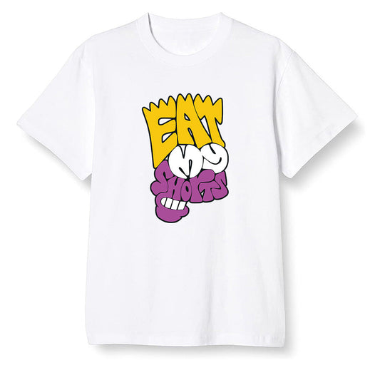 Pop Colour AJ1 Retro High OG Brotherhood - Eat my shorts  - White Men T-shirt