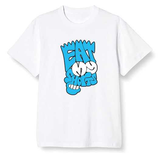 Pop Colour AJ1 NRG Joint Model - UNC - Eat my shorts  - White Men T-shirt