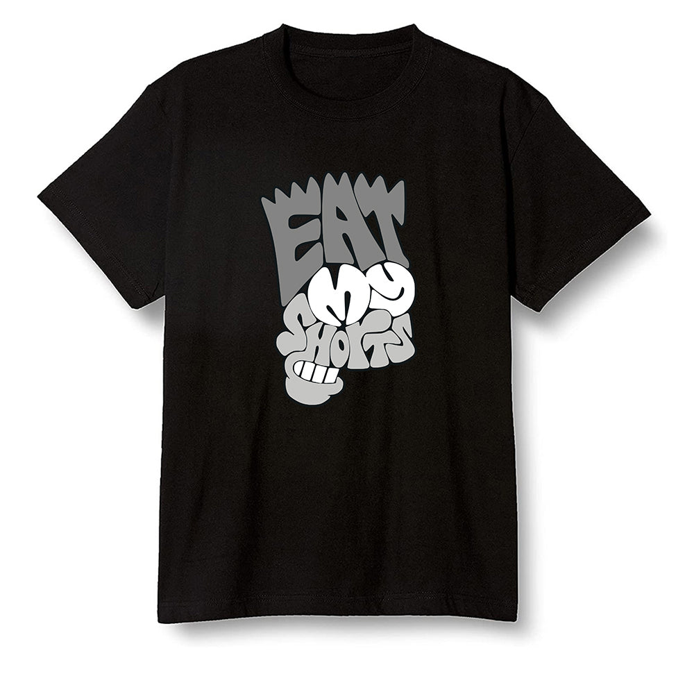 Pop Colour AJ1 High OG Silver TOE - Eat my shorts  - Black Men T-shirt