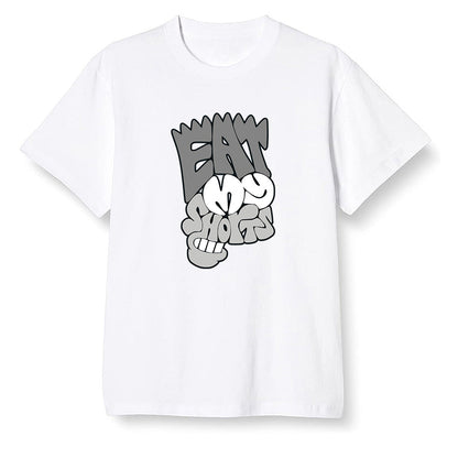Pop Colour AJ1 High OG Silver TOE - Eat my shorts  - White Men T-shirt