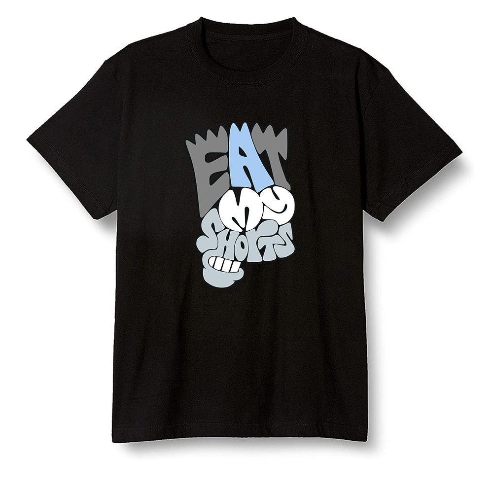 Pop Colour AJ1 Low Wolf Grey/Sail/Photon Dust/White - Eat my shorts  - Black Men T-shirt
