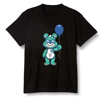 Pop Colour AJ1 High OG TIE DYE - Evil bear with balloon  - Black Men T-shirt