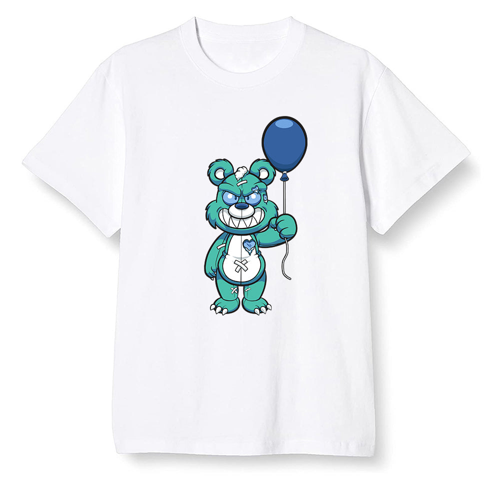 Pop Colour AJ1 High OG TIE DYE - Evil bear with balloon  - White Men T-shirt