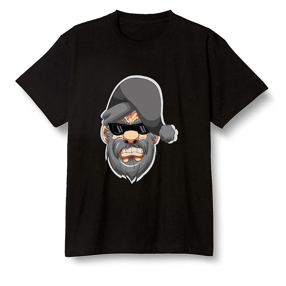 Pop Colour AJ1 Low 'Triple Black' Black - Gangster Santa - Black Men T-shirt