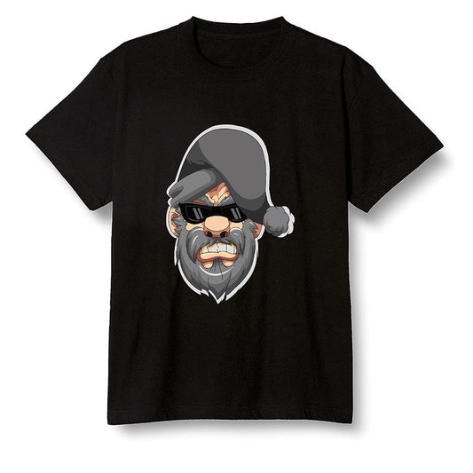 Pop Colour AJ1 Low 'Triple Black' Black - Gangster Santa - Black Men T-shirt