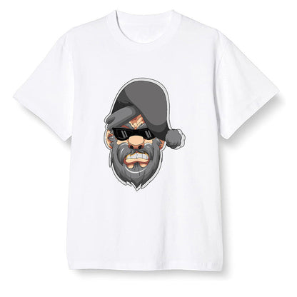 Pop Colour AJ1 Low 'Triple Black' Black - Gangster Santa - White Men T-shirt