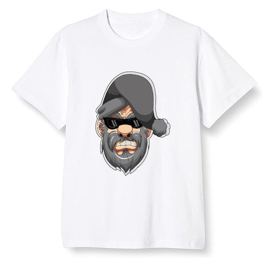 Pop Colour AJ1 Low 'Triple Black' Black - Gangster Santa - White Men T-shirt