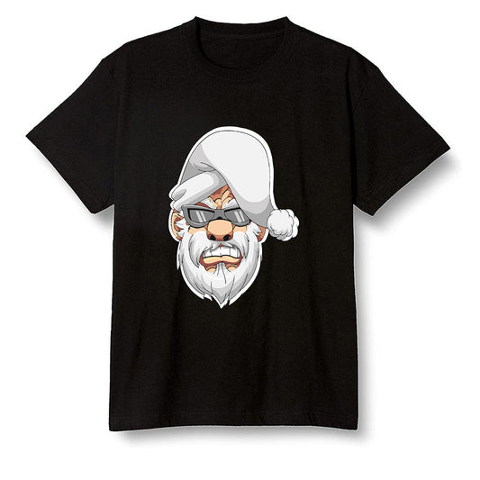 Pop Colour AJ1 Low Triple White - Gangster Santa - Black Men T-shirt