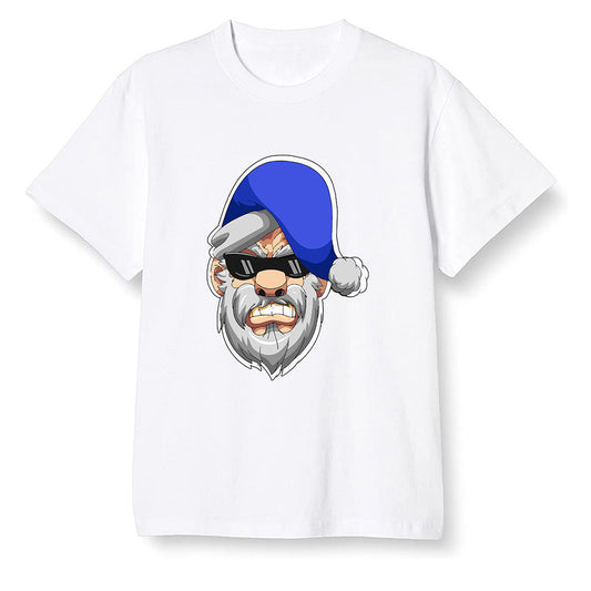 Pop Colour AJ1 Mid Hyper Royal - Gangster Santa - White Men T-shirt