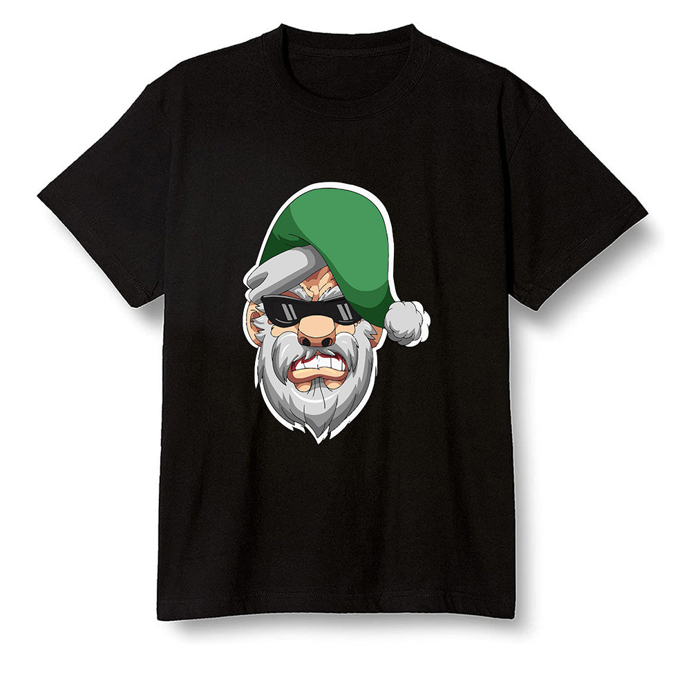 Pop Colour AJ1 Retro High OG Pine Green J10456 - Gangster Santa - Black Men T-shirt