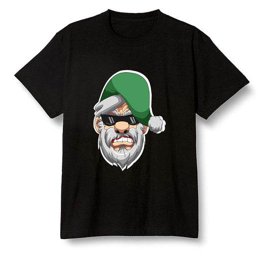 Pop Colour AJ1 Retro High OG Pine Green J10456 - Gangster Santa - Black Men T-shirt