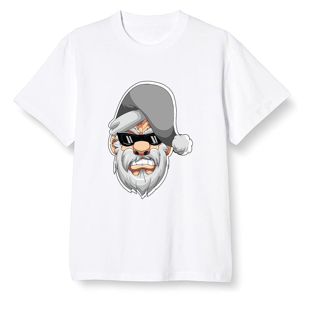 Pop Colour AJ1 Retro High OG Rebellionaire - Gangster Santa - White Men T-shirt