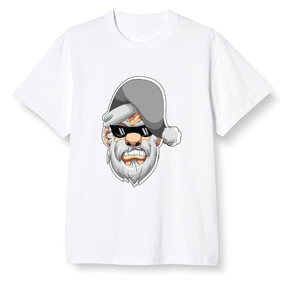 Pop Colour AJ1 Retro High OG Rebellionaire - Gangster Santa - White Men T-shirt