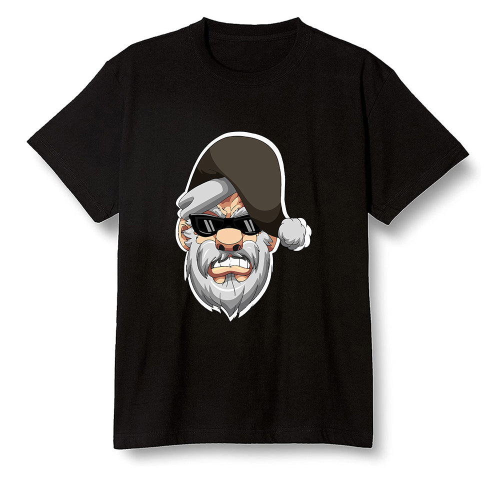 Pop Colour AJ1 Retro High Dark Mocha - Gangster Santa - Black Men T-shirt