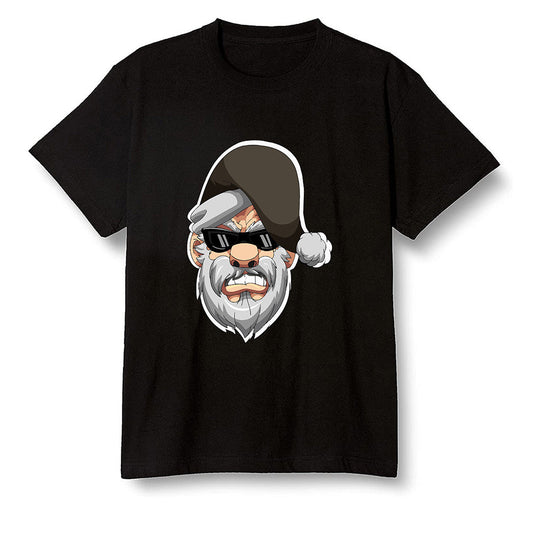 Pop Colour AJ1 Retro High Dark Mocha - Gangster Santa - Black Men T-shirt