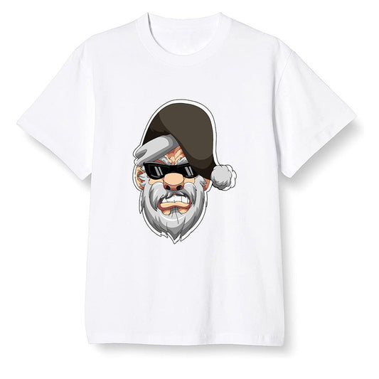 Pop Colour AJ1 Retro High Dark Mocha - Gangster Santa - White Men T-shirt