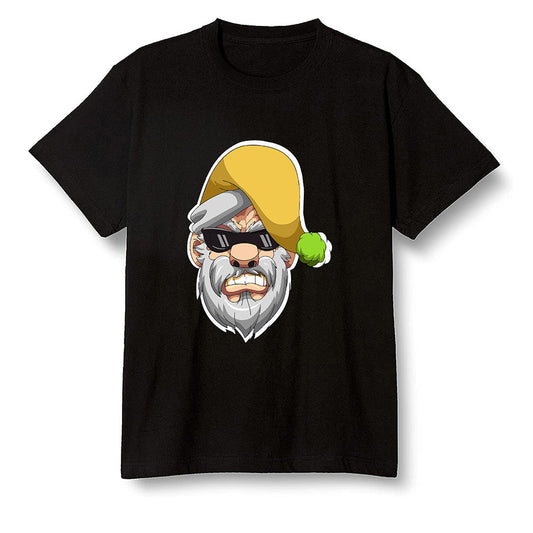 Pop Colour AJ1 Retro High OG Volt Gold - Gangster Santa - Black Men T-shirt