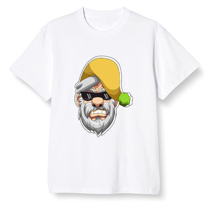 Pop Colour AJ1 Retro High OG Volt Gold - Gangster Santa - White Men T-shirt