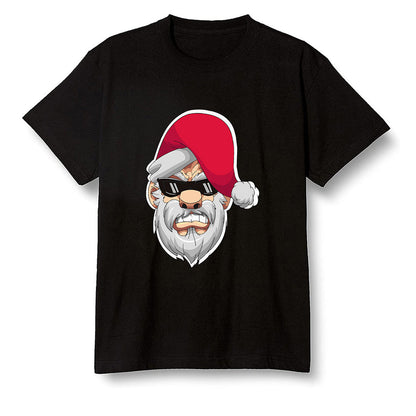 Pop Colour AJ1 Retro High OG Light Smoke Grey - Gangster Santa - Black Men T-shirt