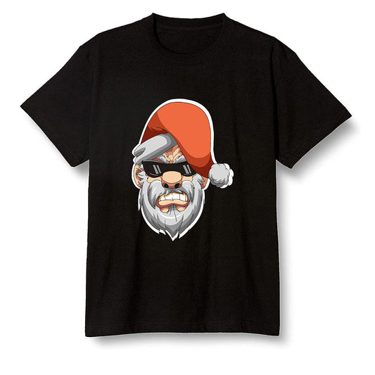 Pop Colour AJ1 Retro High OG Electro Orange - Gangster Santa - Black Men T-shirt