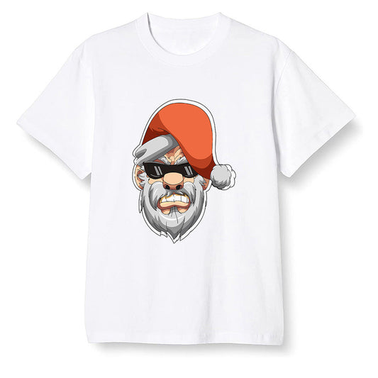 Pop Colour AJ1 Retro High OG Electro Orange - Gangster Santa - White Men T-shirt
