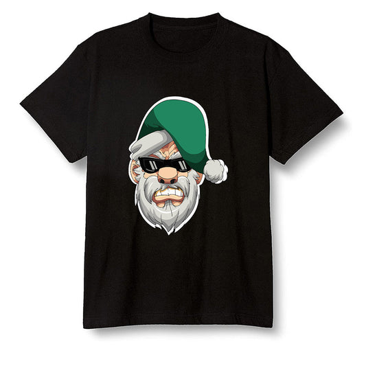Pop Colour AJ1 Retro High OG Pine Green J10443 - Gangster Santa - Black Men T-shirt