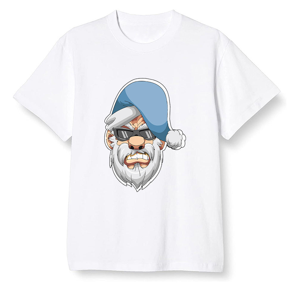 Pop Colour AJ1 Retro High OG Hyper Royal - Gangster Santa - White Men T-shirt