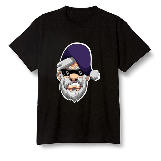 Pop Colour AJ1 Retro High OG Court Purple - Gangster Santa - Black Men T-shirt