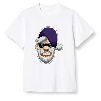 Pop Colour AJ1 Retro High OG Court Purple - Gangster Santa - White Men T-shirt
