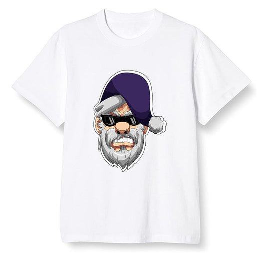 Pop Colour AJ1 Retro High OG Court Purple - Gangster Santa - White Men T-shirt