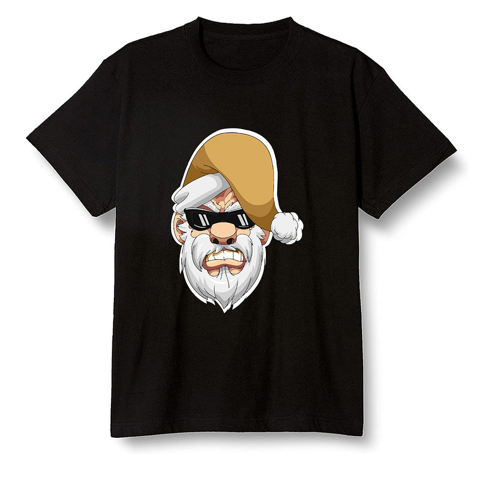 Pop Colour AJ1 Retro High OG NRG Gold TOE - Gangster Santa - Black Men T-shirt