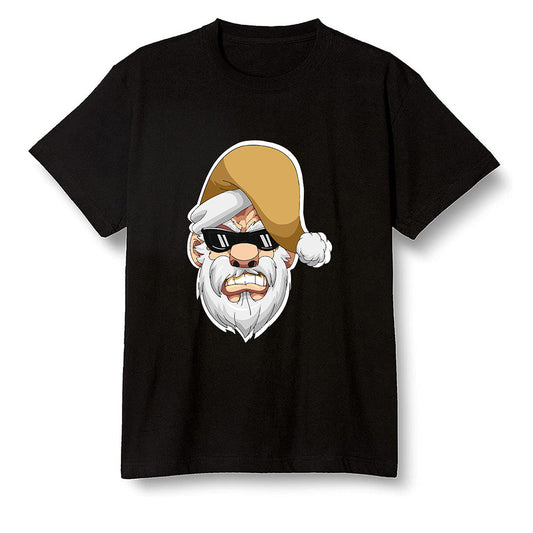 Pop Colour AJ1 Retro High OG NRG Gold TOE - Gangster Santa - Black Men T-shirt