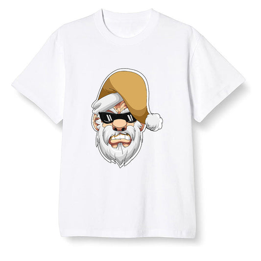 Pop Colour AJ1 Retro High OG NRG Gold TOE - Gangster Santa - White Men T-shirt