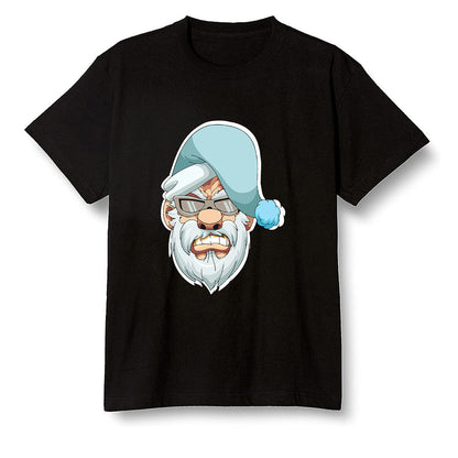 Pop Colour AJ1 NRG Joint Model - White - Gangster Santa - Black Men T-shirt