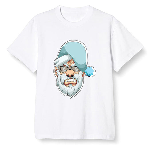 Pop Colour AJ1 NRG Joint Model - White - Gangster Santa - White Men T-shirt