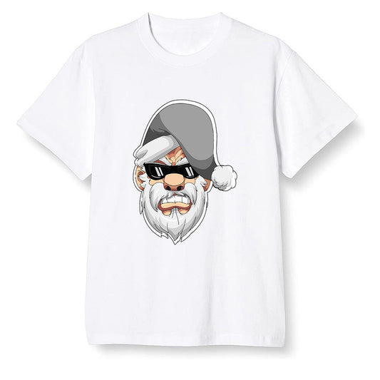 Pop Colour AJ1 High OG Silver TOE - Gangster Santa - White Men T-shirt