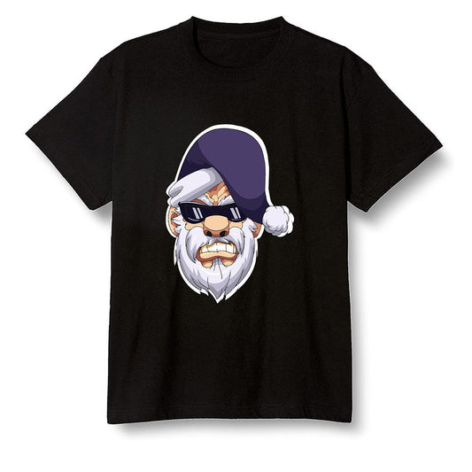 Pop Colour AJ1 High OG Court Purple - Gangster Santa - Black Men T-shirt