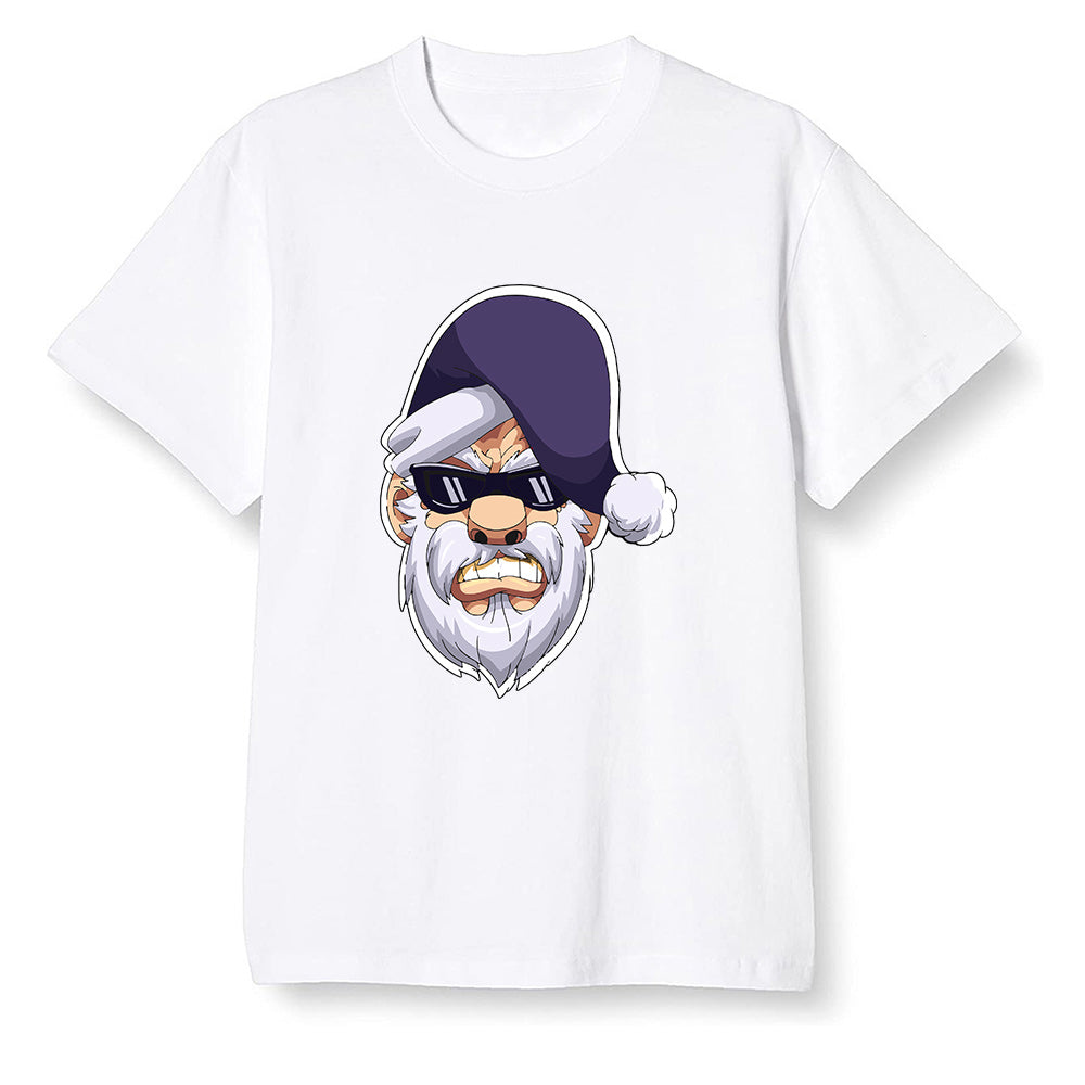 Pop Colour AJ1 High OG Court Purple - Gangster Santa - White Men T-shirt