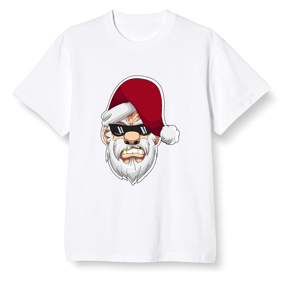 Pop Colour AJ1 High OG Satin Snake Chicago - Gangster Santa - White Men T-shirt