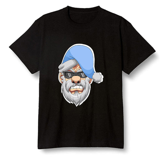 Pop Colour AJ1 High OG Wolf Grey/Sail/Photon Dust/White - Gangster Santa - Black Men T-shirt