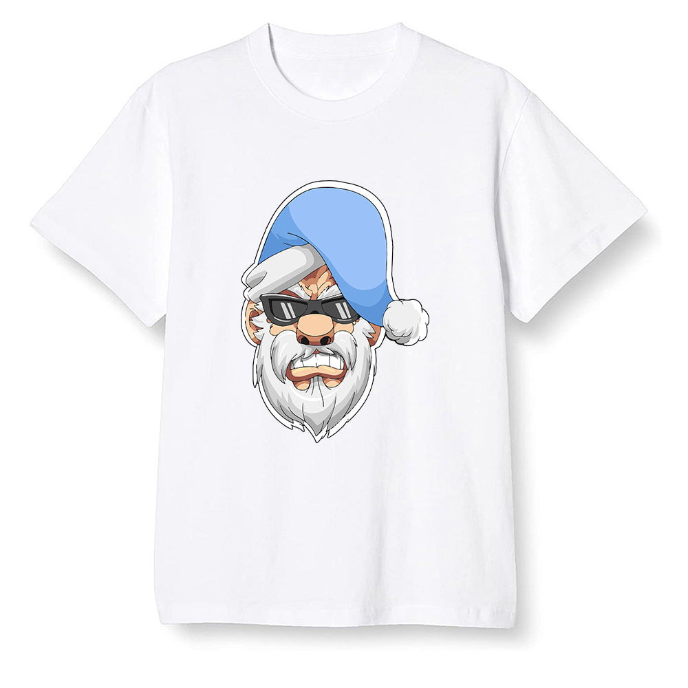 Pop Colour AJ1 Low Wolf Grey/Sail/Photon Dust/White - Gangster Santa - White Men T-shirt