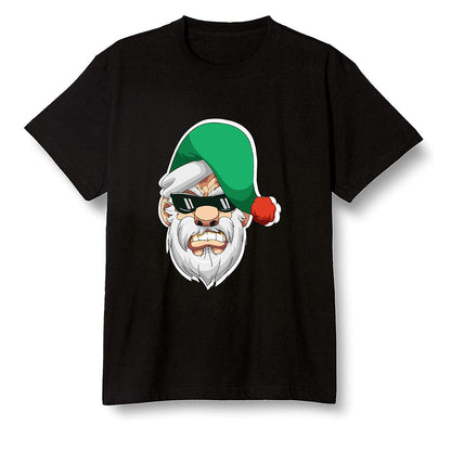Pop Colour AJ1 High OG Lucky Green - Gangster Santa - Black Men T-shirt